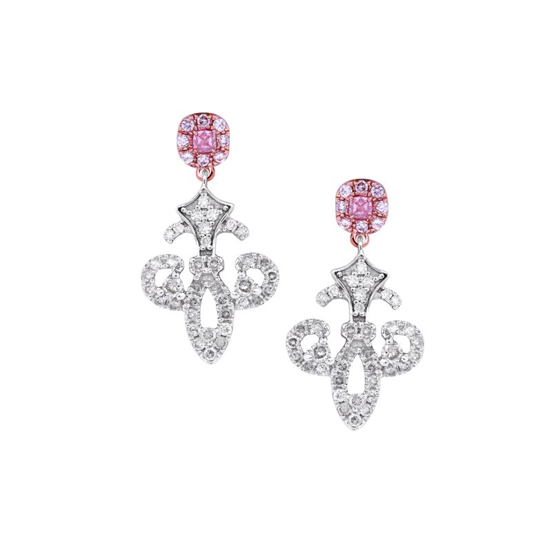 Fleur Pink Diamond Earrings